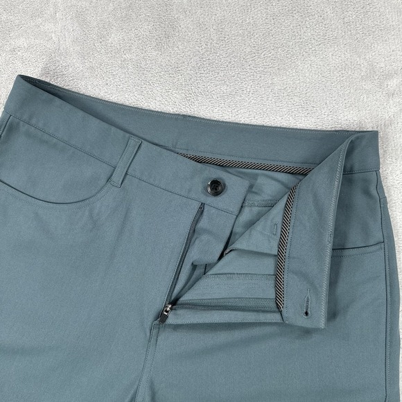Vuori Meta Pants Mens 32 Teal Performance Zip Pocket Travel Golf Casual Chino - Picture 4 of 16